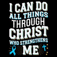 Can Do All Things Through Christ Prostate Cancer Awareness 7-Panel Snapback Hat