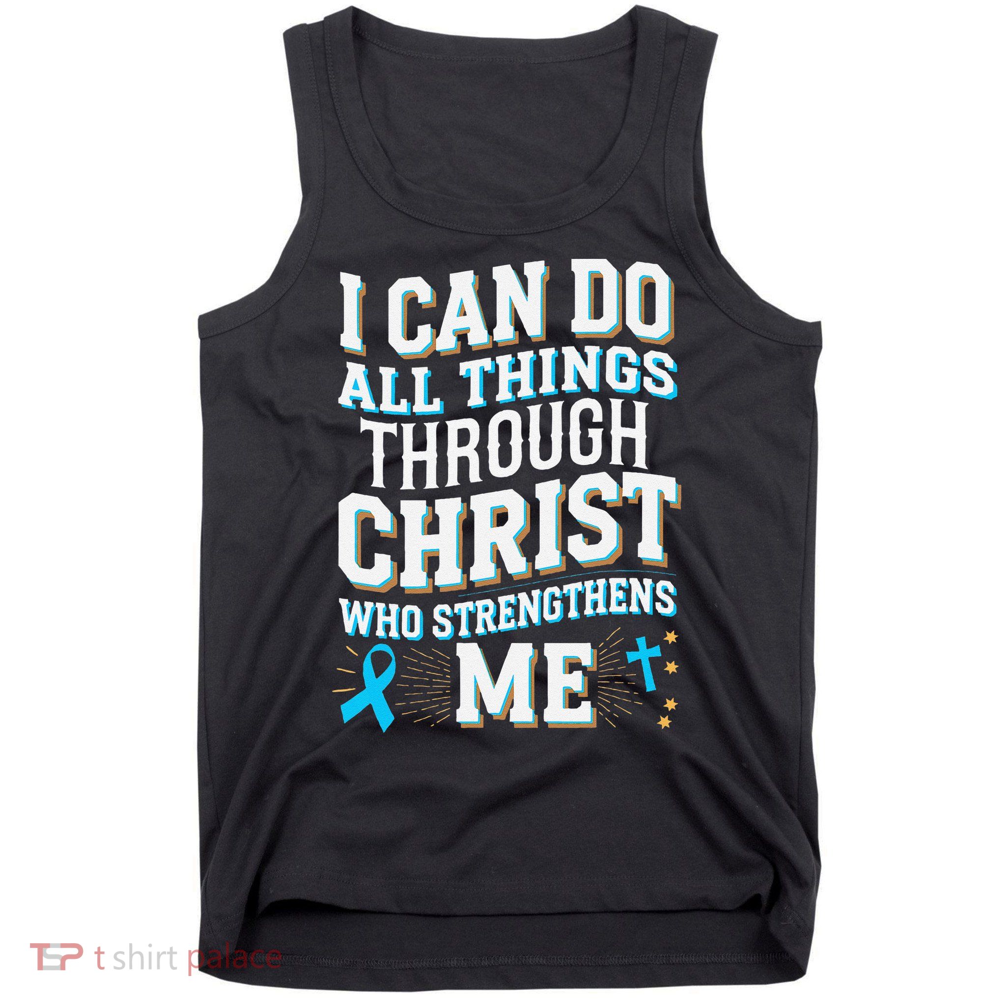 Can Do All Things Through Christ Prostate Cancer Awareness Tank Top