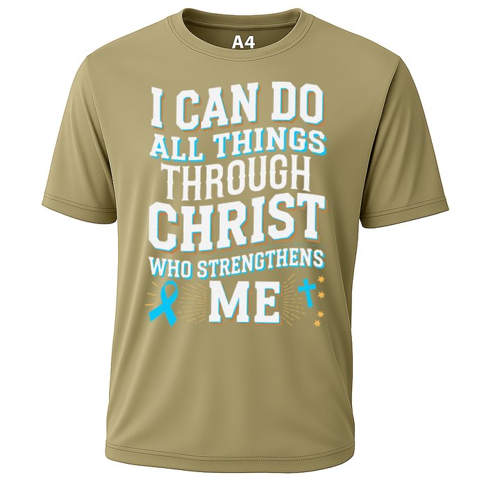 Can Do All Things Through Christ Prostate Cancer Awareness Cooling Performance Crew T-Shirt