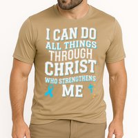 Can Do All Things Through Christ Prostate Cancer Awareness Cooling Performance Crew T-Shirt