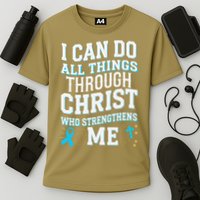 Can Do All Things Through Christ Prostate Cancer Awareness Cooling Performance Crew T-Shirt