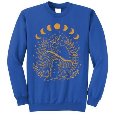 Cottagecore Dark Academia Aesthetic Mushroom Moon Witchy Gift Sweatshirt