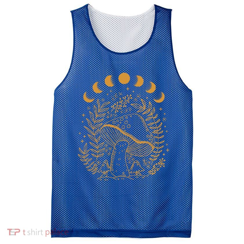 Cottagecore Dark Academia Aesthetic Mushroom Moon Witchy Gift Mesh Reversible Basketball Jersey Tank