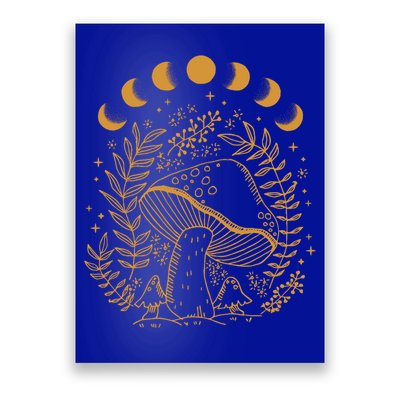 Cottagecore Dark Academia Aesthetic Mushroom Moon Witchy Gift Poster