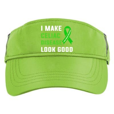 Celiac Disease Awareness Month 2024 Green Ribbon Warrior Gift Adult Drive Performance Visor