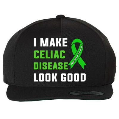 Celiac Disease Awareness Month 2024 Green Ribbon Warrior Gift Wool Snapback Cap