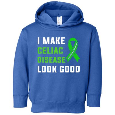 Celiac Disease Awareness Month 2024 Green Ribbon Warrior Gift Toddler Hoodie