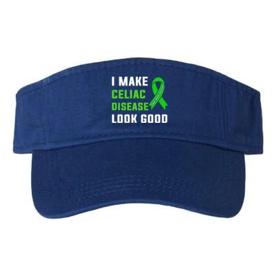 Celiac Disease Awareness Month 2024 Green Ribbon Warrior Gift Valucap Bio-Washed Visor