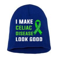 Celiac Disease Awareness Month 2024 Green Ribbon Warrior Gift Short Acrylic Beanie