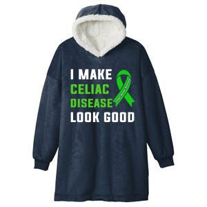 Celiac Disease Awareness Month 2024 Green Ribbon Warrior Gift Hooded Wearable Blanket