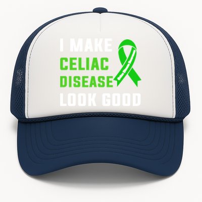 Celiac Disease Awareness Month 2024 Green Ribbon Warrior Gift Trucker Hat