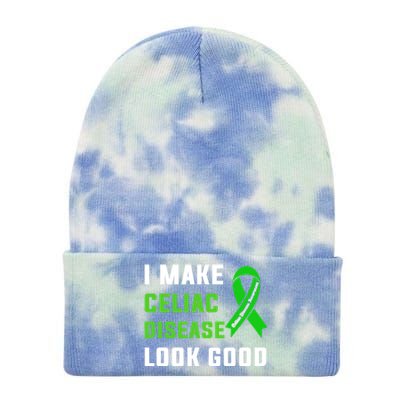 Celiac Disease Awareness Month 2024 Green Ribbon Warrior Gift Tie Dye 12in Knit Beanie