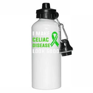 Celiac Disease Awareness Month 2024 Green Ribbon Warrior Gift Aluminum Water Bottle