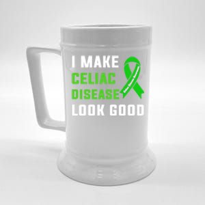 Celiac Disease Awareness Month 2024 Green Ribbon Warrior Gift Beer Stein