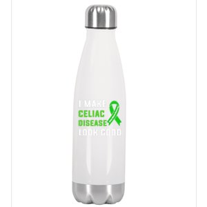 Celiac Disease Awareness Month 2024 Green Ribbon Warrior Gift Stainless Steel Insulated Water Bottle