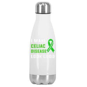 Celiac Disease Awareness Month 2024 Green Ribbon Warrior Gift Stainless Steel Insulated Water Bottle