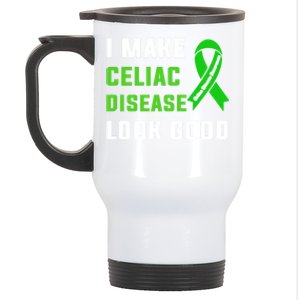 Celiac Disease Awareness Month 2024 Green Ribbon Warrior Gift Stainless Steel Travel Mug