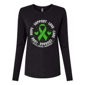 Celiac Disease Awareness Support Month Green Ribbon Cute Gift Womens Cotton Relaxed Long Sleeve T-Shirt