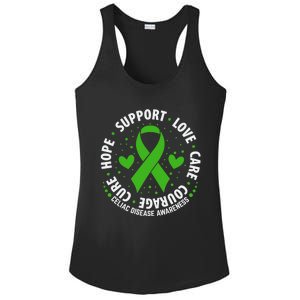 Celiac Disease Awareness Support Month Green Ribbon Cute Gift Ladies PosiCharge Competitor Racerback Tank