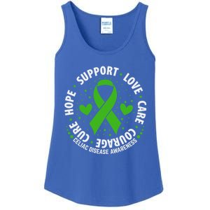 Celiac Disease Awareness Support Month Green Ribbon Cute Gift Ladies Essential Tank