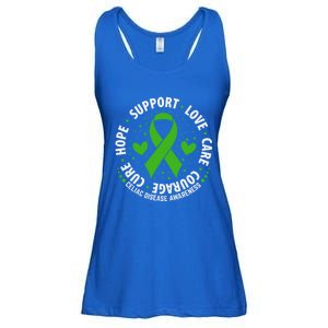 Celiac Disease Awareness Support Month Green Ribbon Cute Gift Ladies Essential Flowy Tank