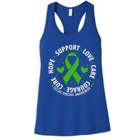 Celiac Disease Awareness Support Month Green Ribbon Cute Gift Women's Racerback Tank