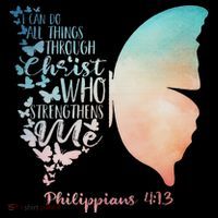 Can Do All Things Through Christ Who Strengthens Me Saying Flexfit Unipanel Trucker Cap