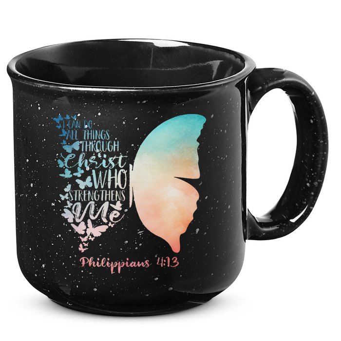 Can Do All Things Through Christ Who Strengthens Me Saying 15oz Campfire Ceramic Mug
