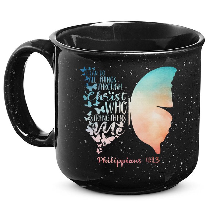 Can Do All Things Through Christ Who Strengthens Me Saying 15oz Campfire Ceramic Mug