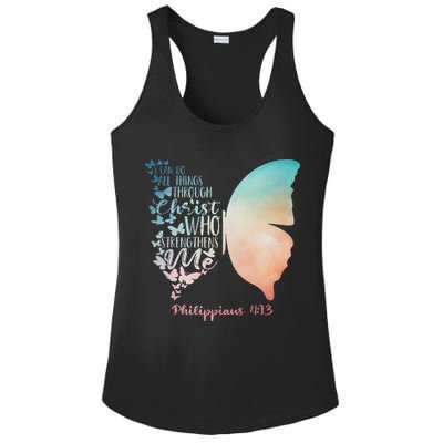Can Do All Things Through Christ Who Strengthens Me Saying Ladies PosiCharge Competitor Racerback Tank