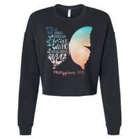 Can Do All Things Through Christ Who Strengthens Me Saying Cropped Pullover Crew