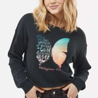 Can Do All Things Through Christ Who Strengthens Me Saying Cropped Pullover Crew