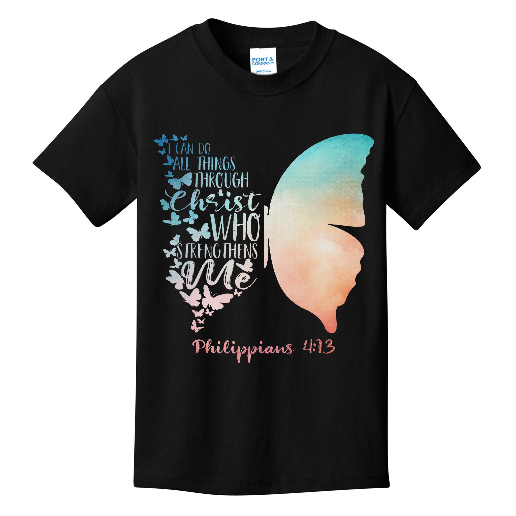 Can Do All Things Through Christ Who Strengthens Me Saying Kids T-Shirt