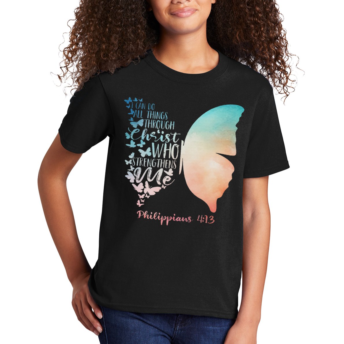 Can Do All Things Through Christ Who Strengthens Me Saying Kids T-Shirt
