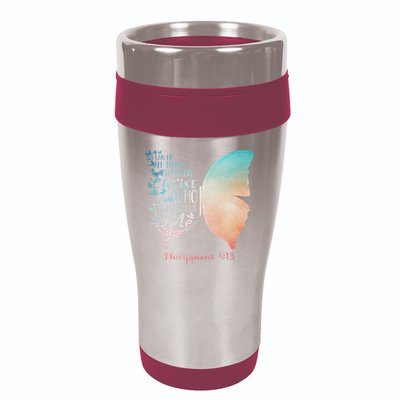 Can Do All Things Through Christ Who Strengthens Me Saying 16oz Travel Tumbler