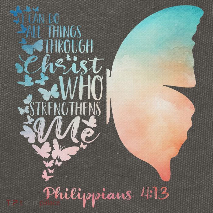 Can Do All Things Through Christ Who Strengthens Me Saying Cotton Canvas Backpack