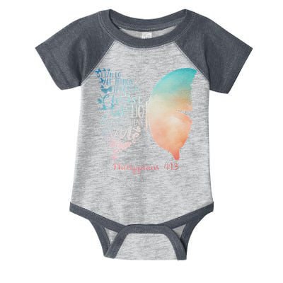 Can Do All Things Through Christ Who Strengthens Me Saying Infant Baby Jersey Bodysuit