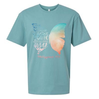 Can Do All Things Through Christ Who Strengthens Me Saying Sueded Cloud Jersey T-Shirt