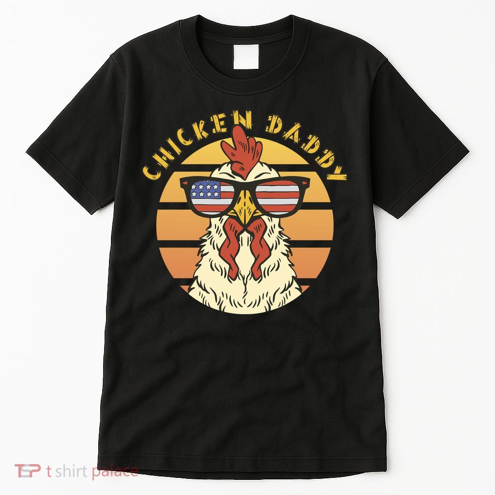 Chicken Daddy American Flag Funny Tall T-Shirt
