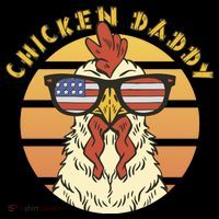 Chicken Daddy American Flag Funny 16 in Basic Backpack