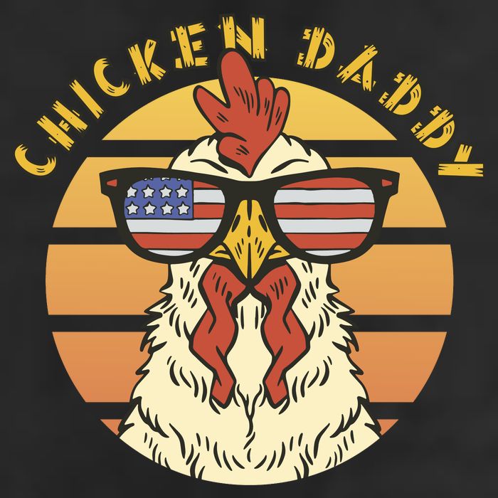 Chicken Daddy American Flag Funny 25L Jumbo Tote