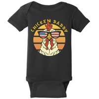 Chicken Daddy American Flag Funny Baby Bodysuit