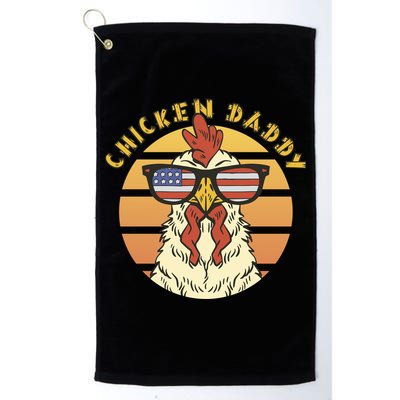 Chicken Daddy American Flag Funny Golf Towel