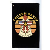 Chicken Daddy American Flag Funny Golf Towel