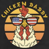 Chicken Daddy American Flag Funny Golf Towel