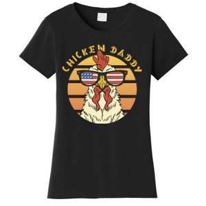 Chicken Daddy American Flag Funny Women's T-Shirt