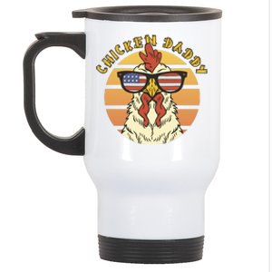 Chicken Daddy American Flag Funny Stainless Steel Travel Mug