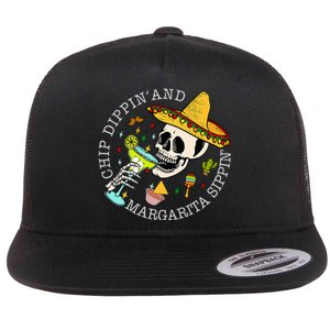 Chip Dippin And Margarita Sippin Cinco De Mayo Drinking Flat Bill Trucker Hat