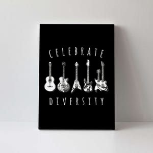 Celebrate Diversity Acoustic Guitar Musician Canvas