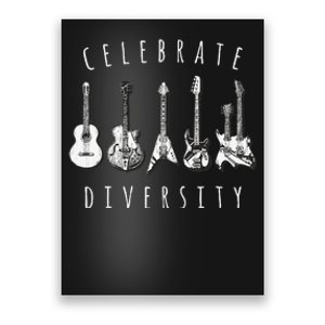 Celebrate Diversity Acoustic Guitar Musician Poster